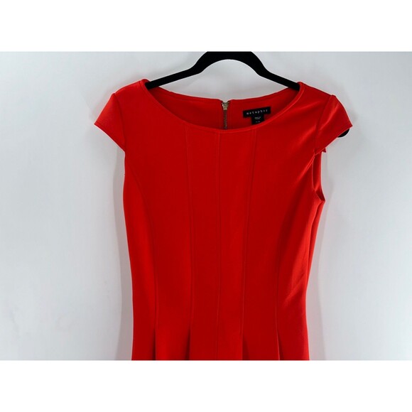 Women's Metaphor Red Short Sleeve Scuba Dress Size XS - Picture 2 of 6